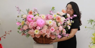 Lẵng Hoa Hồng Phai Dấu Yêu - BBLH25