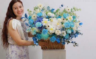 Lẵng Hoa Thuần Khiết Dịu Hương - BBLH26