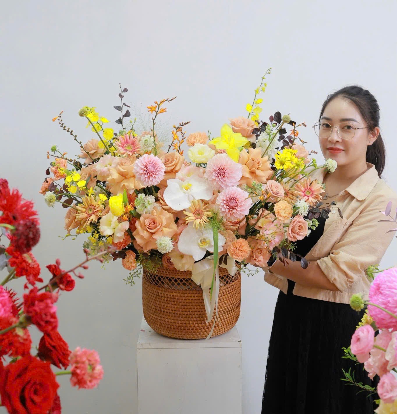 Lẵng Hoa Sắc Thu Nhẹ Nhàng - BBLH6