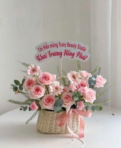 Giỏ Hoa Mộc Mạc Tinh Tế - BBGH37