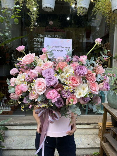 Lẵng hoa khai trương - Mùa Xuân Rạng Rỡ BBLHKT1