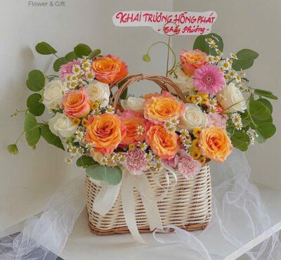Giỏ Hoa Mừng Sinh Nhật Rạng Rỡ - BBGHSN6